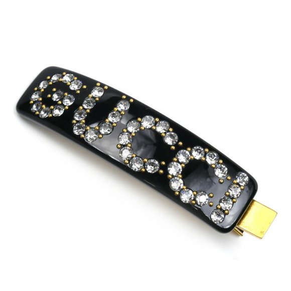 GUCCI Acrylic Rhinestone Hair Clip Resin ?513986 I4772 8519 Women's